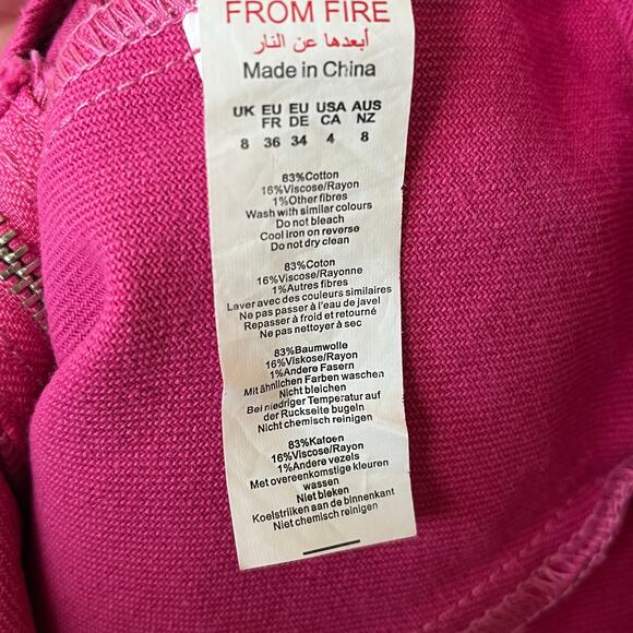 Pretty Little Thing Pink Micro Mini Denim Skirt Womens Size 4 - Picture 4 of 6